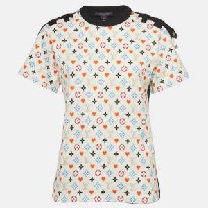 Louis Vuitton Multicolor Monogram Game On Cotton Contrast Back T-shirt M