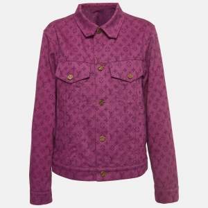 Louis Vuitton Purple Monogram Denim Jacket XL