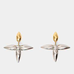 مملوكة مسبقًا Louis Vuitton Gold/Silver Tone 'Louisette' Earrings