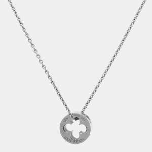 Pre Owned Louis Vuitton Empreinte 18k White Gold Pendant Necklace