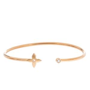 Louis Vuitton Idylle Blossom Diamond 18K Rose Gold Twist Cuff Bracelet