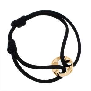 Louis Vuitton Empreinte Black Cord 18K Yellow Gold Lace Bracelet