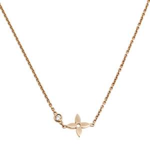  Louis Vuitton Idylle Blossom Diamond 18K Rose Gold Pendant Necklace