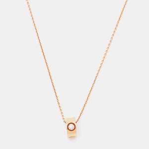 Louis Vuitton Empreinte Diamond 18k Rose Gold Pendant Necklace