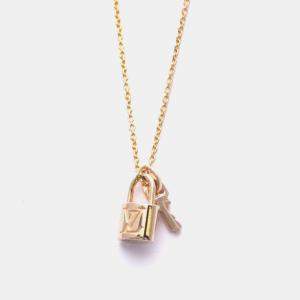 Louis Vuitton 18K Pink Gold  Lock it Pendant Necklace