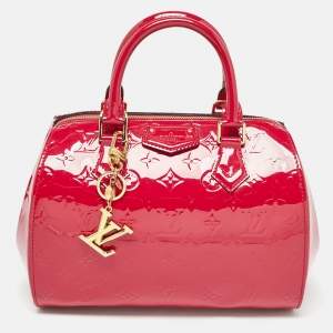Pre Owned Louis Vuitton Rose Pop Monogram Vernis Montana Bag