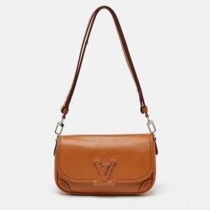 Pre Owned Louis Vuitton Honey Gold Epi Leather Buci Bag
