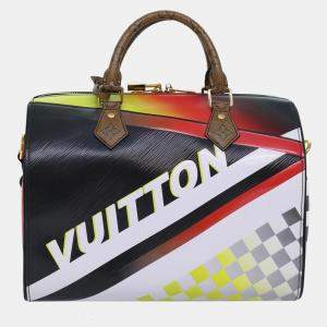 Louis Vuitton Black Rouge Epi and Damier Race Speedy Bandouliere 30  Satchel Bag