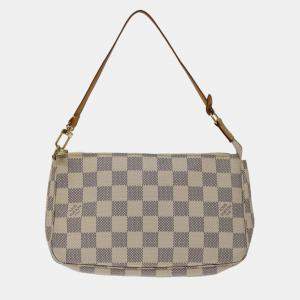 Louis Vuitton Grey/White Canvas Pochette Accessoires Shoulder Bag