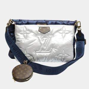 Louis Vuitton Navy/Silver Monogram Quilted Econyl Nylon Maxi Multi Pochette Accessoires