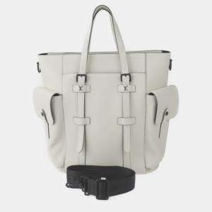 Louis Vuitton White Taurillon leather Christopher Tote Bag