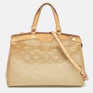 Louis Vuitton Beige Poudre Monogram Vernis Brea MM Bag