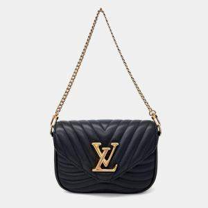 Louis Vuitton Black Leather New Wave Multi Pochette Shoulder Bag