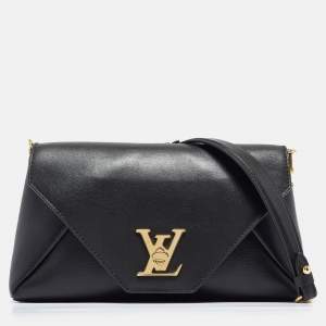 Pre Owned Louis Vuitton Black Leather Love Note Bag