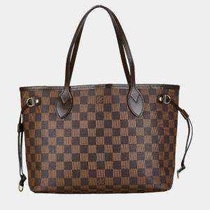 Louis Vuitton Brown Canvas PM Neverfull Tote Bag