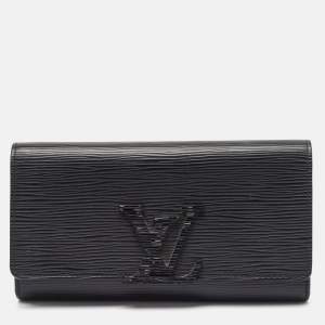 Louis Vuitton Black Epi Leather Louise Wallet