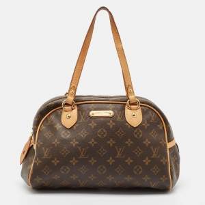 Pre Owned Louis Vuitton Monogram Canvas and Leather Montorgueil PM Bag