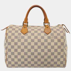 Louis Vuitton White Damier Azur Canvas Speedy 30 handbag