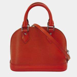 Louis Vuittion Red Epi Leather Alma Bag