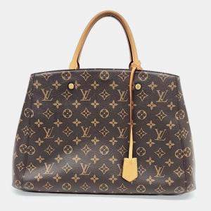 Louis Vuitton Brown Monogram Canvas Montaigne GM Satchel Bag