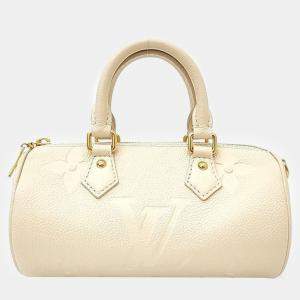 Louis Vuitton Cream Leather Empreinte Papillon BB Handbag