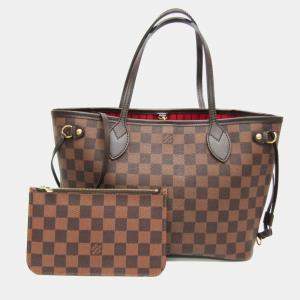 Louis Vuitton Brown Damier Ebene Canvas Neverfull PM Tote Bag