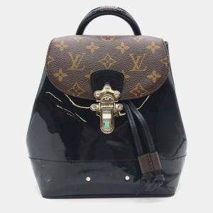 Louis Vuitton Brown/Black Vernis with Monogram Canvas Hot Springs Backpack 