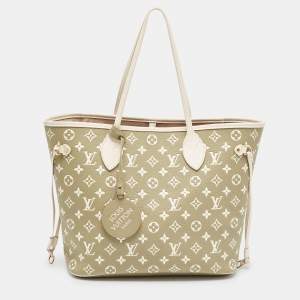 Louis Vuitton Khaki/Beige Monogram Empreinte Leather Spring In The City Neverfull MM Bag