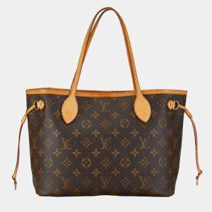 Louis Vuitton Brown Monogram Canvas Neverfull PM Tote Bag