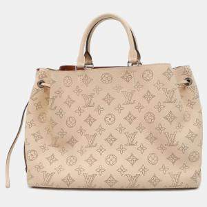 Louis Vuitton Cream Monogram Mahina Leather Bella Shoulder Bag