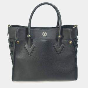 Louis Vuitton Black Monogram Leather Tuffetage On My Side MM Tote Bag