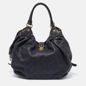 Louis Vuitton Black Monogram Mahina Leather L Bag