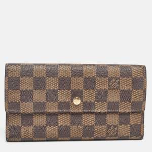 Louis Vuitton Damier Ebene Canvas Sarah Wallet
