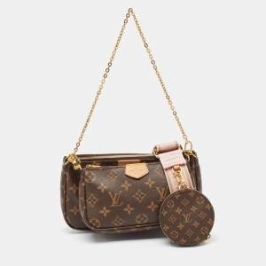 Louis Vuitton Rose Ballerine Monogram Canvas Multi Pochette Accessories Bag