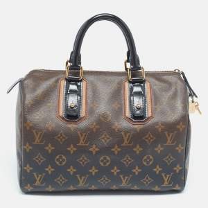 Pre Owned Louis Vuitton Noir Monogram Limited Edition Mirage Speedy 30 Bag