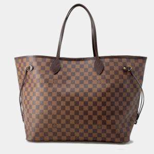 Louis Vuitton Brown Canvas GM Neverfull Tote Bag