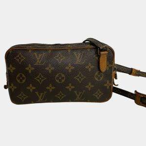 Louis Vuitton Brown Canvas Pochette Marly Bandouliere Crossbody Bag