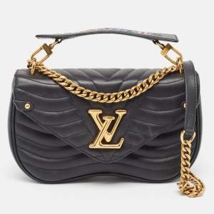 Louis Vuitton Black Quilted Leather New Wave Chain MM Bag