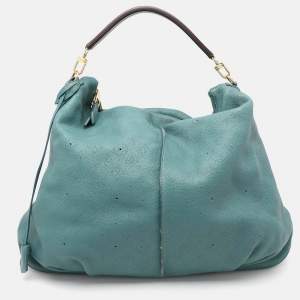 Louis Vuitton Turquoise Monogram Mahina Leather Selene GM Bag