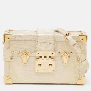 Louis Vuitton Gold Lizard Petite Malle Bag