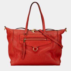 Louis Vuitton Red Monogram Empreinte Leather Lumineuse PM Tote Bag