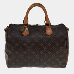 Louis Vuitton Brown Monogram Canvas Speedy Bandouliere 30 Duffel Bag