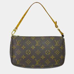 Louis Vuitton Brown Monogram Canvas  Pochette Accessoires Clutch Bag