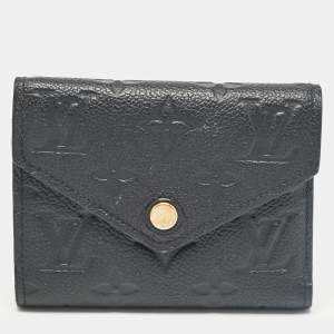 Louis Vuitton Black Monogram Empreinte Leather Victorine Wallet