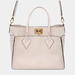 Louis Vuitton Beige Mahina On My Side Satchel Bag