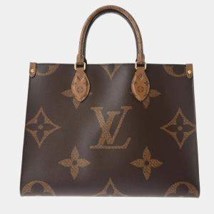 Louis Vuitton Brown Giant Monogram Canvas Onthego MM Tote Bag