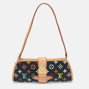 Pre Owned Louis Vuitton Black Monogram Multicolore Canvas and Leather Shirley Pochette Bag