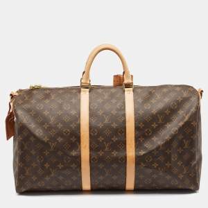 Louis Vuitton Monogram Canvas Keepall Bandouliere 55 Bag