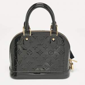 Louis Vuitton Black Magnetique Monogram Vernis Alma BB Bag