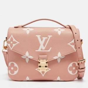 Louis Vuitton Arizona Beige Giant Monogram Empreinte Leather Pochette Metis Bag